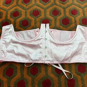 Pink Satin Underbust Corset Plus Size